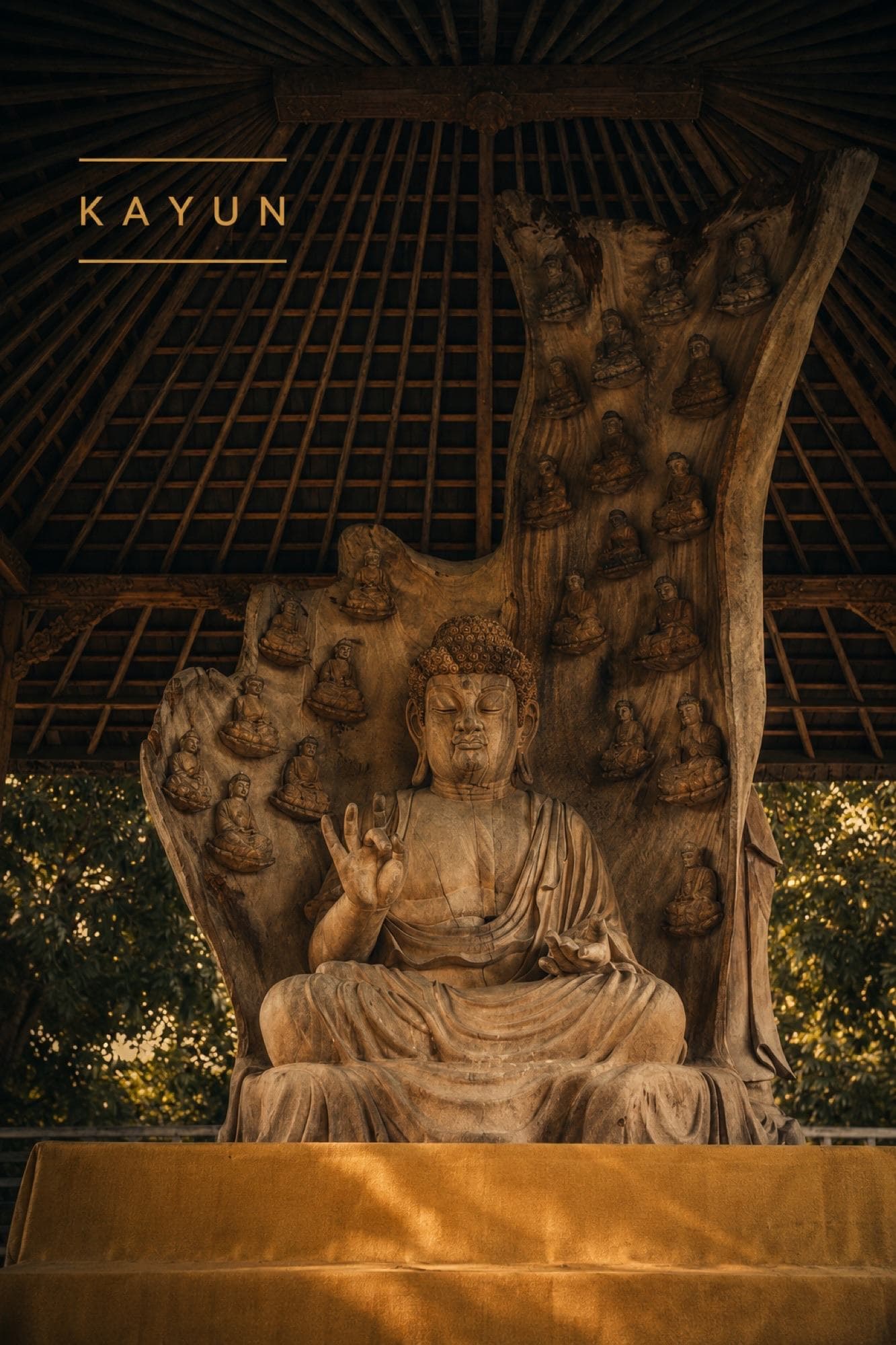 The carved sacred space at KAYUN, Mas forest